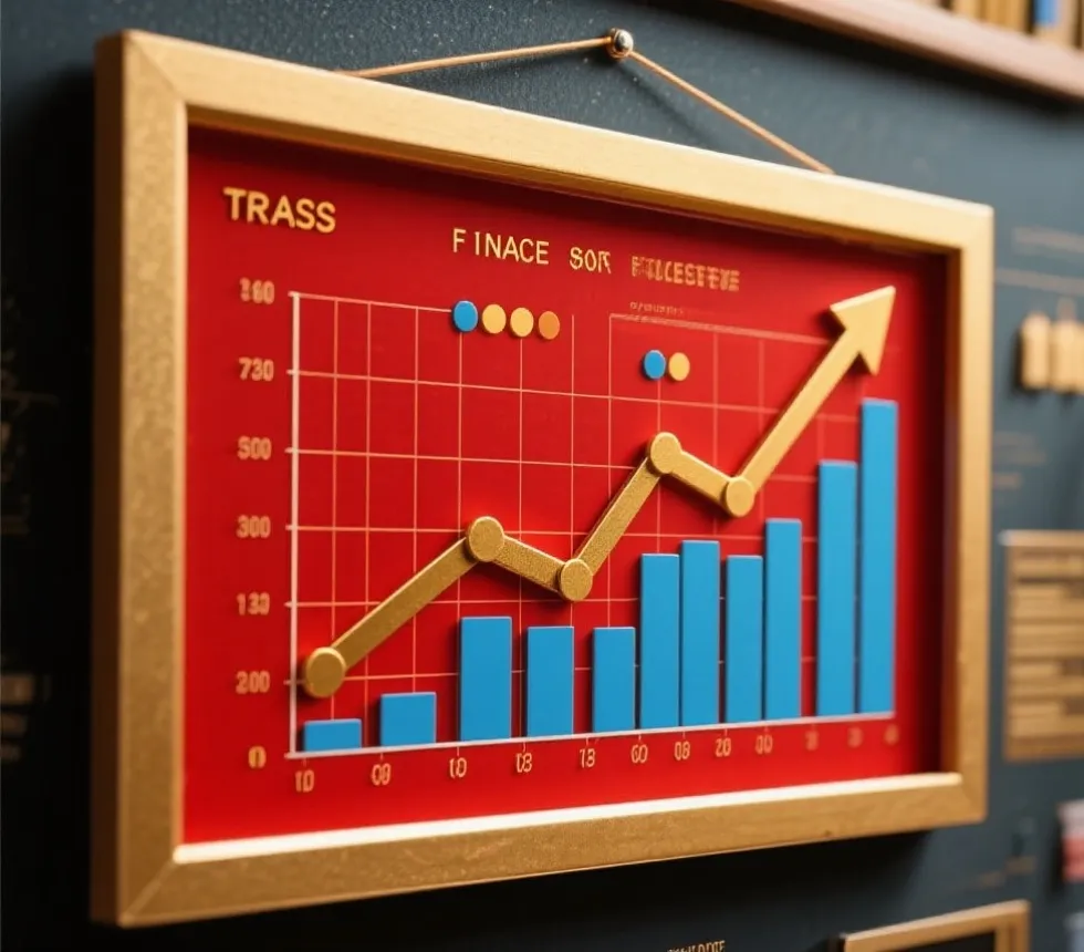 Abstract chart trend visual